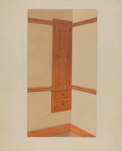 Skap og skuffer, ca. 1938. av Winslow Rich