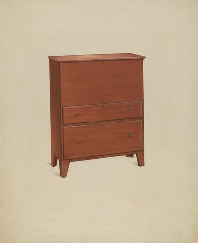 Shaker kommode, 1937. av Winslow Rich