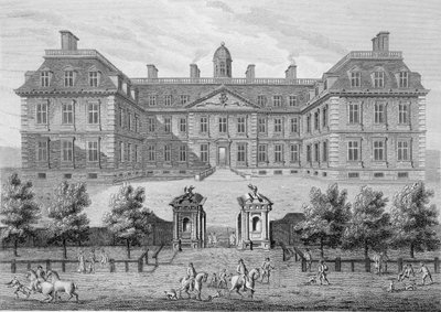 Albemarle House, tidligere Clarendon House, London, utgitt 1809 av Wise