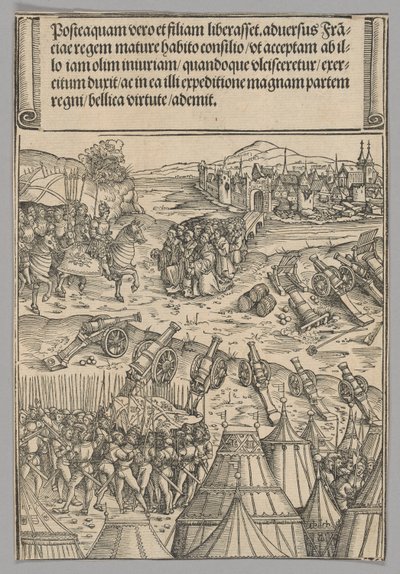 Capitulation of a French City, plate 12 fra historiske scener fra livet til keiser Maximilian I fra triumfbuen av Wolf Traut