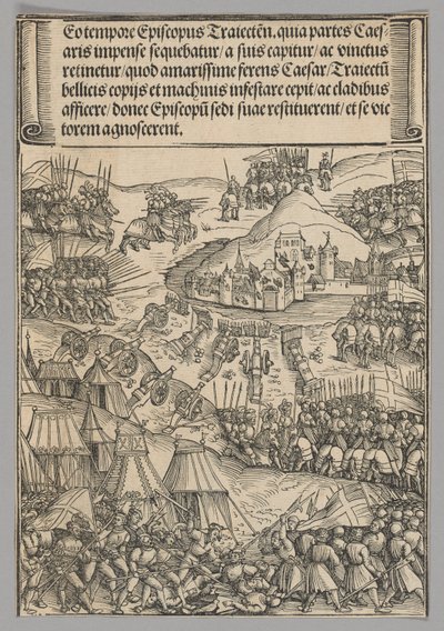 Siege of Utrecht, plate 6 fra historiske scener fra livet til keiser Maximilian I fra triumfbuen av Wolf Traut