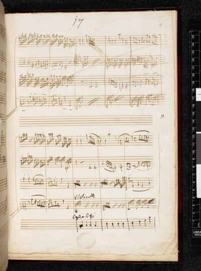 Adagio og fuge i c-moll, K. 546, Add. 28996, f.11r av Wolfgang Amadeus Mozart