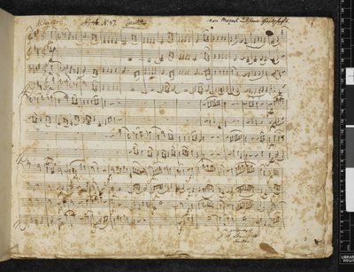 Legg til MS 37764 f.1 Strykekvartett i D-dur, K. 499 av Wolfgang Amadeus Mozart