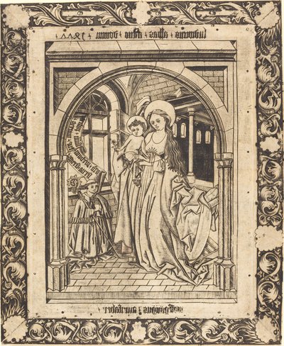 Madona și Pruncul cu starețul Ludwig von Churchwaldennorwegian av Wolfgang The Goldsmith after Master E.S.