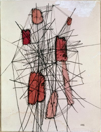 Struktur og syv røde flekker av Wols