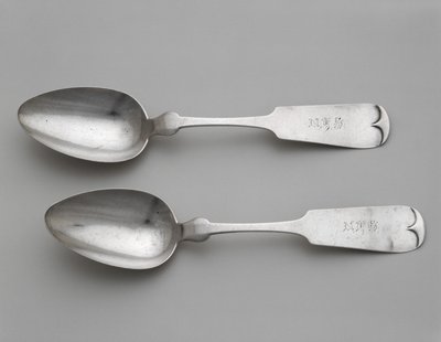 Dessertskjeer, ca. 1860–1870 (sølv) av Wood and Hughes