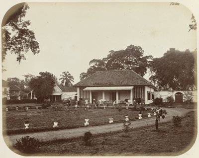 Hus på Koningsplein i Batavia av Woodbury and Page