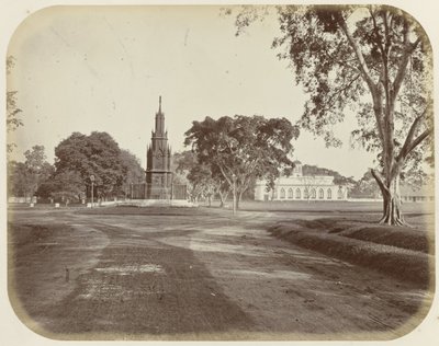 Minnesmerke over general Andreas Victor Michiels i Waterlooplein i Batavia av Woodbury and Page