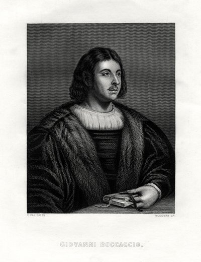 Giovanni Boccaccio, italiensk forfatter og poet, 1800-tallet. av Woodman