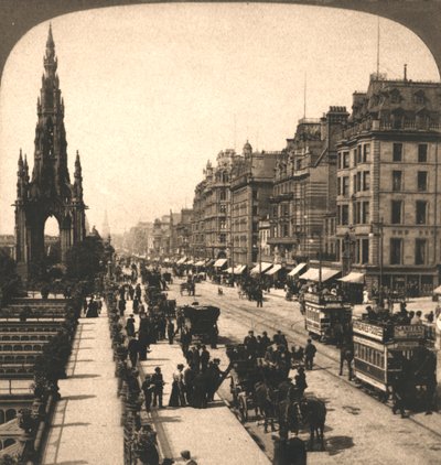 Princes Street, Edinburgh, 1896. av Works and Sun Sculpture Studios