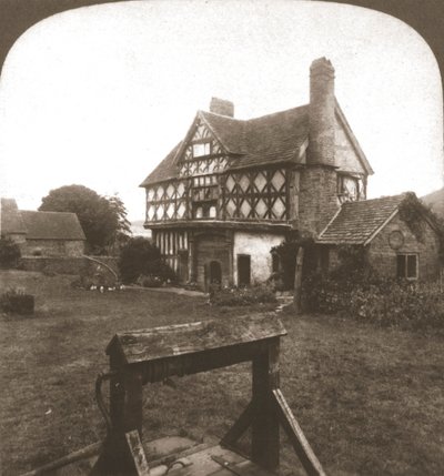 Stokesay Castle England, The Ancient Keep, 1900. av Works and Sun Sculpture Studios