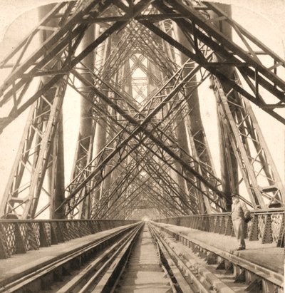 The Great Forth Bridge, Skottland, 1896. av Works and Sun Sculpture Studios