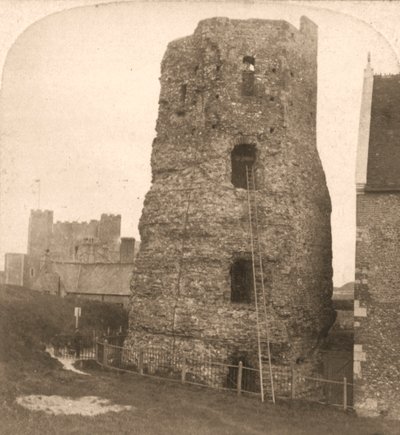 The Old Pharos of Dover, Roman Lighthouse, England, 1900. av Works and Sun Sculpture Studios