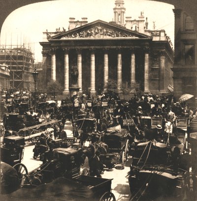 The Royal Exchange, London, 1896. av Works and Sun Sculpture Studios