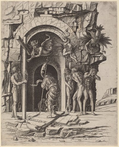 Nedstigning til Limbo av Workshop of Andrea Mantegna