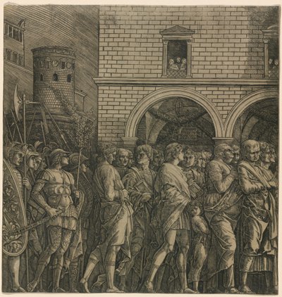 Cæsars triumf: Senatorene av Workshop of Andrea Mantegna
