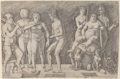 Brent dyd: En allegori om dyd av Workshop of Andrea Mantegna