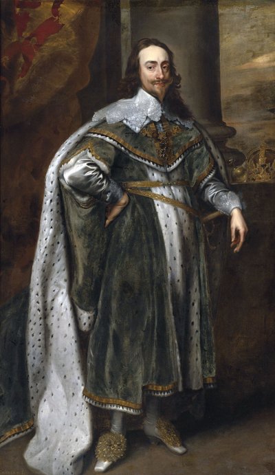 Portrett av kong Karl I i statskåpen sin av Workshop of Anthony van Dyck