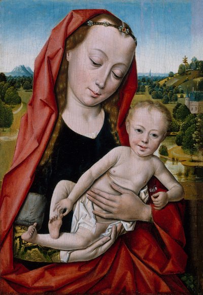 Jomfru og barn, 1475-99. av Workshop of Dieric Bouts