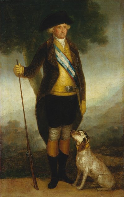 Charles IV av Spania som Huntsman, ca. 17991800. av Workshop of Francisco de Goya