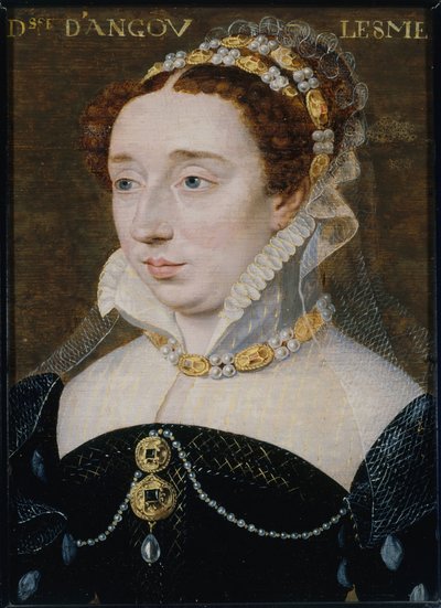 Portrett av Diane de France, hertuginne av Angoulême (1538-1619), legitimert datter av Henry II Portrett av Diane de France, hertuginne av Angoulême (1538-1619) av Workshop of François Clouet
