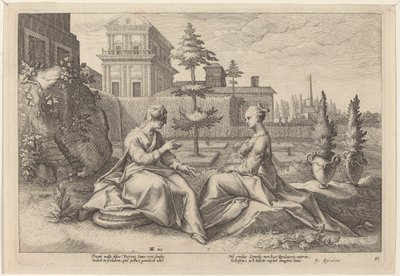 Juno i form av Beroe, Advarsel Semele av Workshop of Hendrick Goltzius, after Hendrick Goltzius