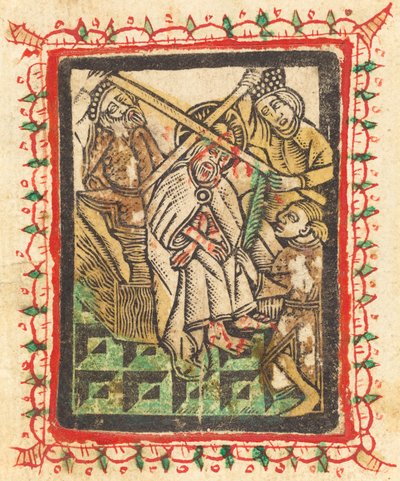 Kristus kronet med torner av Workshop of Master of the Aachen Madonna