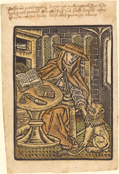 Den hellige Jerome av Workshop of Master of the Aachen Madonna