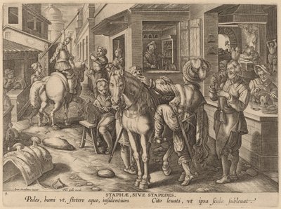 Staphae, Sive Stapedes (stigbøyler eller fotstøtter) av Workshop of Philip Galle after Jan van der Straet
