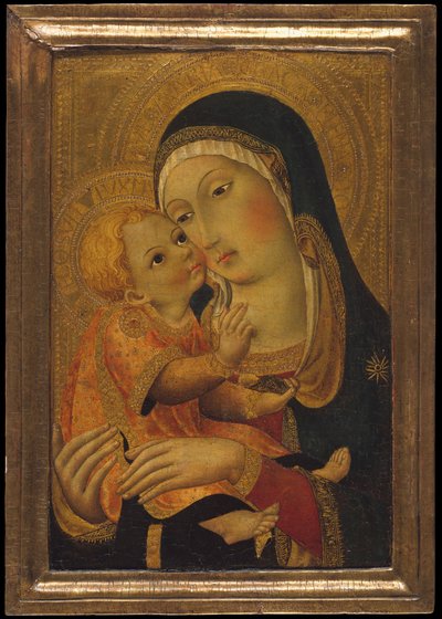 Madonna og barn, ca. 1448-60. av Workshop of Sano di Pietro