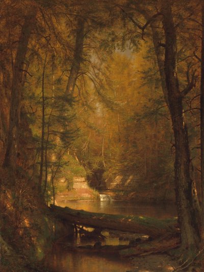 Ørretbassenget, 1870. av Worthington Whittredge