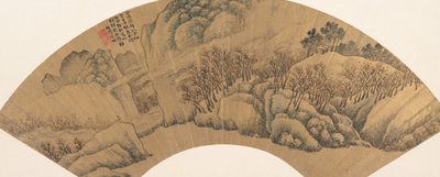 Grønn klippe med røde lønner, 1603. av Wu Bin