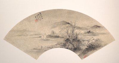 Tåket regn på elven om våren. av Wu Shixian