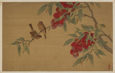 Fugler og frukt av Wu Zhang