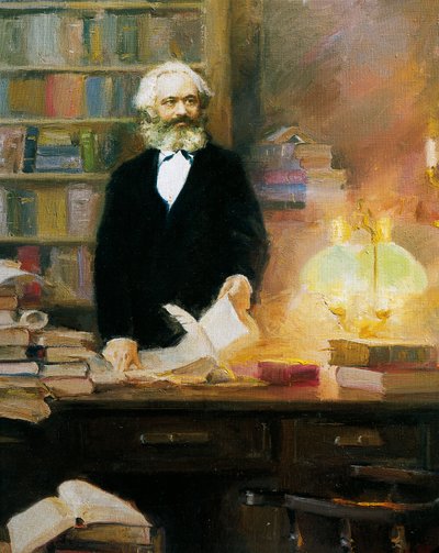 Karl Marx i studioet sitt av Wun Zhang