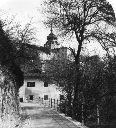 Nonnberg Abbey, Salzburg, Østerrike, ca 1900-tallet. av Wurthle and Sons
