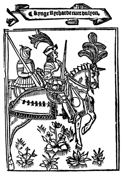 Richard I Coeur de Lion Lionheart, konge av England fra 1100-tallet, 1528 av Wynkyn de Worde