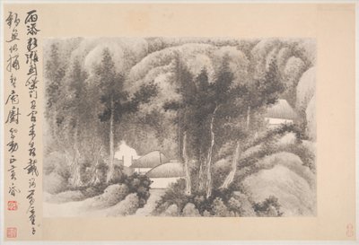 Landskap med dikt av Xian Gong