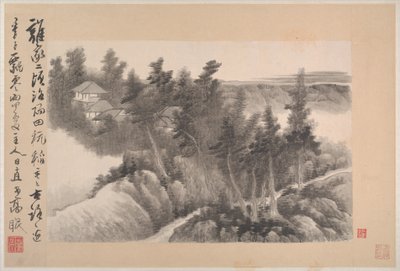 Landskap med dikt av Xian Gong