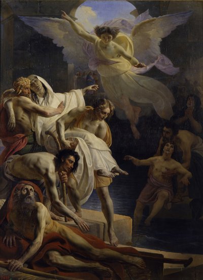 Helbredelsen ved bassenget i Siloam, 1845 av Yakov Fyodorovich Kapkov