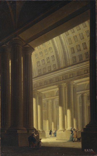 Den indre utsikten over et tempel. En dorisk vestibule, 1781 av Yakov Gerasimovich Farafontyev