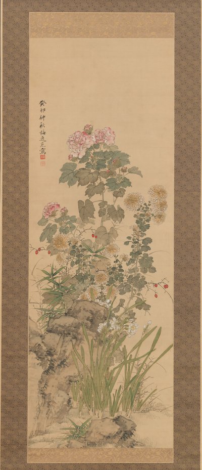 Høstblomster, 1843. av Yamamoto Baiitsu