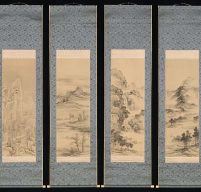 Landskapene til de fire årstidene, 1848. av Yamamoto Baiitsu