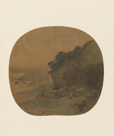 Eremitage ved en furu-dekket bløff, andre halvdel av 1100-tallet. av Yan Ciyu