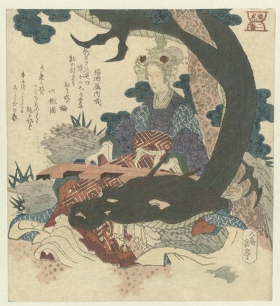 Nummer to: Kinesisk kvinne med drage Niban (tittel på objekt) Dragon and Tiger (serietittel) Ryûko (serietittel på objekt) av Yashima Gakutei