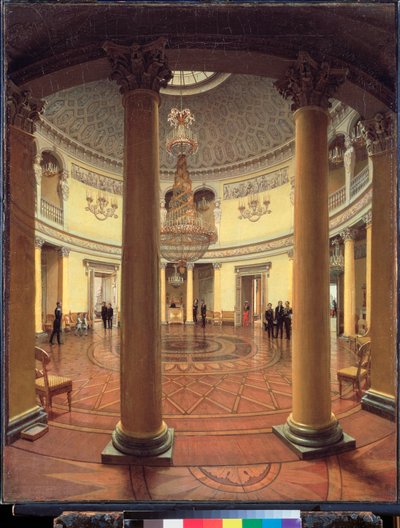 Vinterpalassets rotunde i St. Petersburg - Maleri av Yefim Tukharinov (?), olje på lerret av Yefim Tukharinov