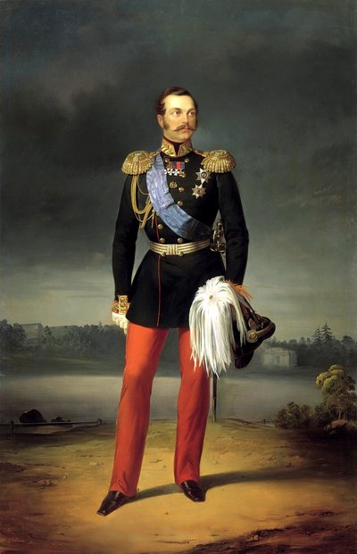 Portrett av keiser Alexander II', 1818-1881, 1856. av Yegor Bottman