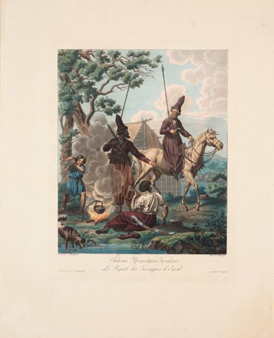 The Ural Cossack Picket, 1812 av Yegor Karneyev