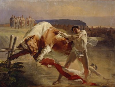 Styrkeprøven til Yan Usmovets, 1849 av Yevgraf Semyonovich Sorokin