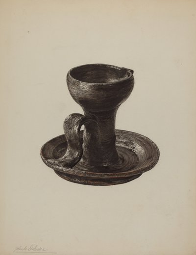 Fettlampe, ca. 1939. av Yolande Delasser